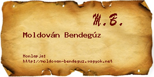 Moldován Bendegúz névjegykártya
